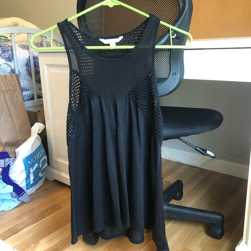 American Eagle Outfitters Black Mesh Tank Top